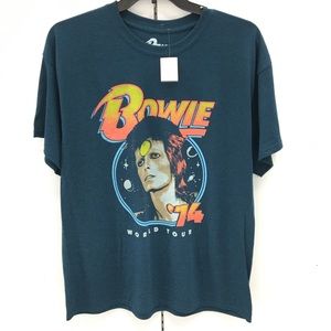 NWT Bowie Tee- Size L, Heathered Teal Blue Green